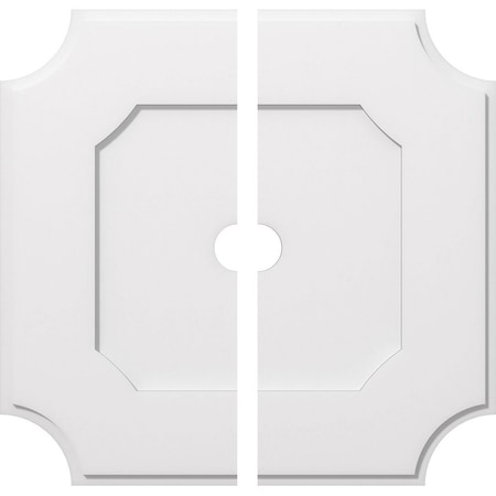 Locke Architectural Grade PVC Contemporary Ceiling Medallion, Two Piece, 30"OD x 3"ID x 18"C x 1"P